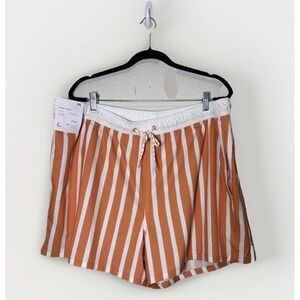 Goodfellow & Co Orange Striped Swimwear Versatile 4 Way Stretch Size XXL NWT!